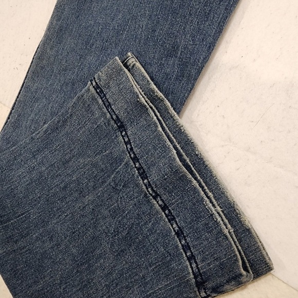 House of Harlow 1960 Women 26 Blue Wide Leg High Rise Denim Jeans Hippie Retro - Picture 11 of 14